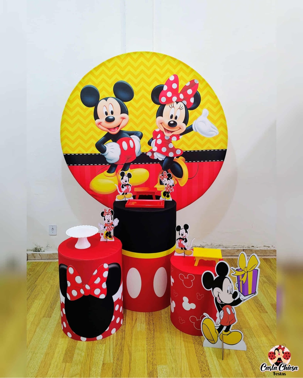 Kit Prata Mickey E Minnie - CARLA CHIESA FESTAS