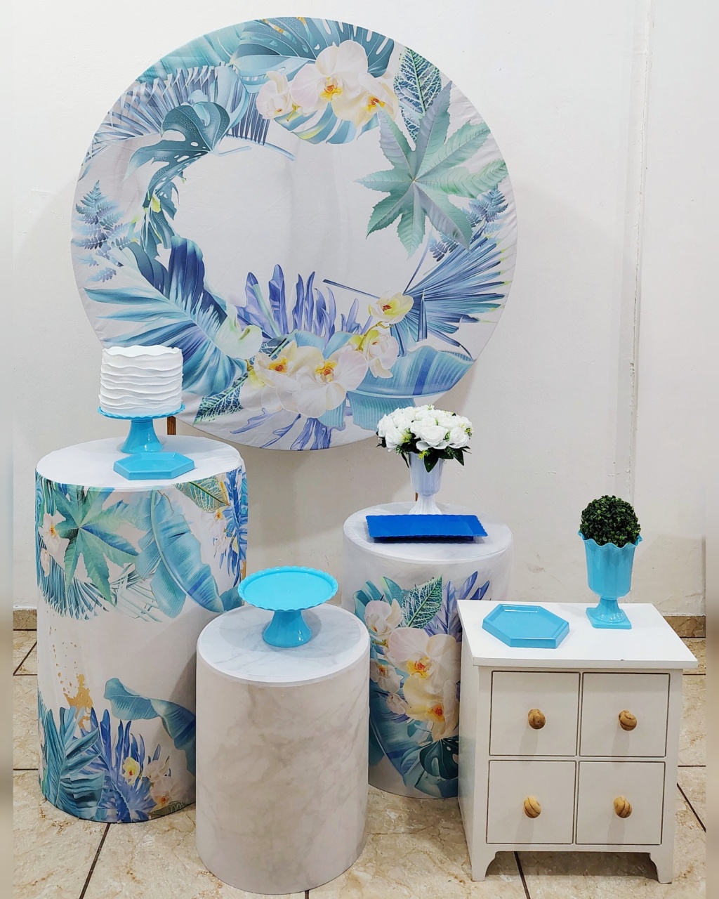 Kit Diamante Floral Azul - CARLA CHIESA FESTAS