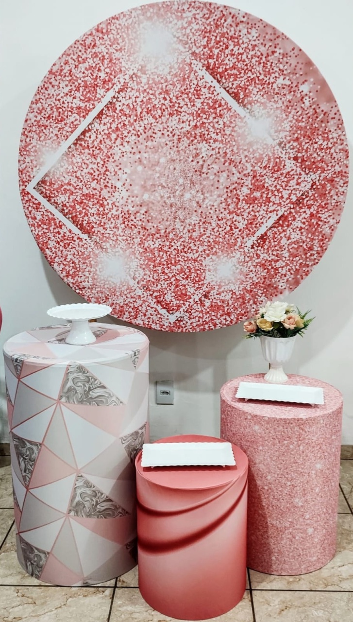 Kit Prata Glitter Rosé  - CARLA CHIESA FESTAS
