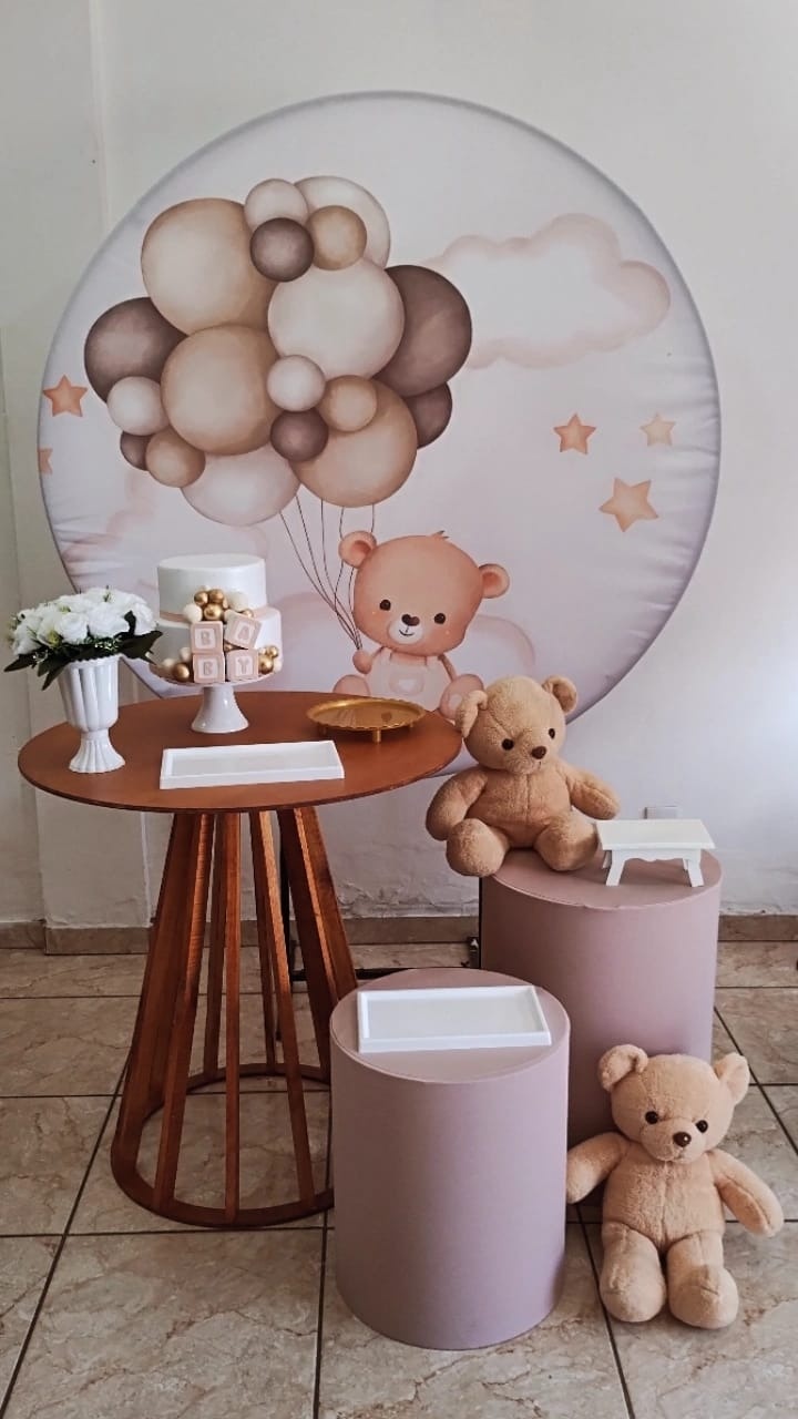 Composição Urso Balões C/ Mesa Cone - CARLA CHIESA FESTAS
