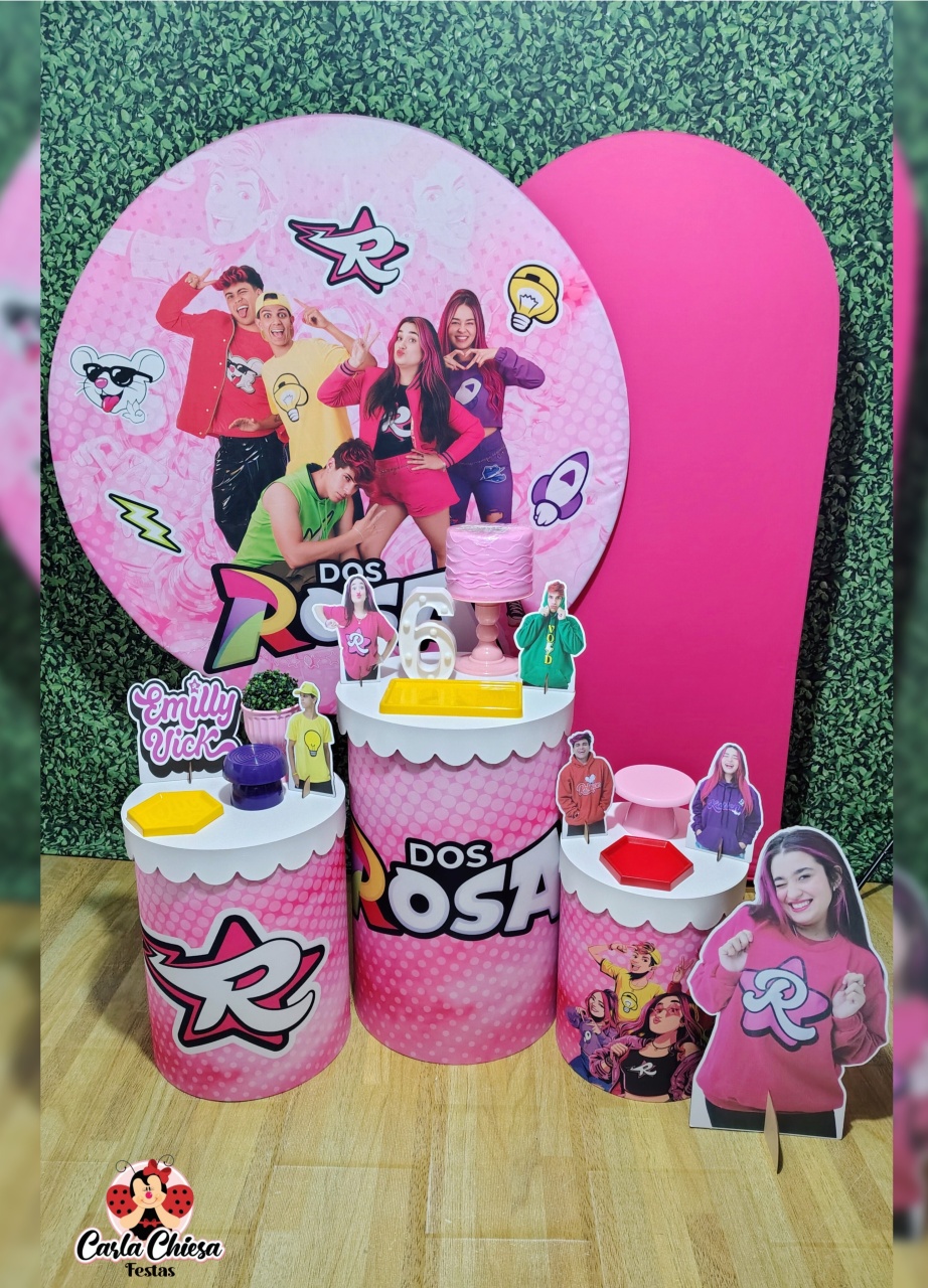 Kit Emilly Vick / dos Rosa C/ Tampo Rendado - CARLA CHIESA FESTAS