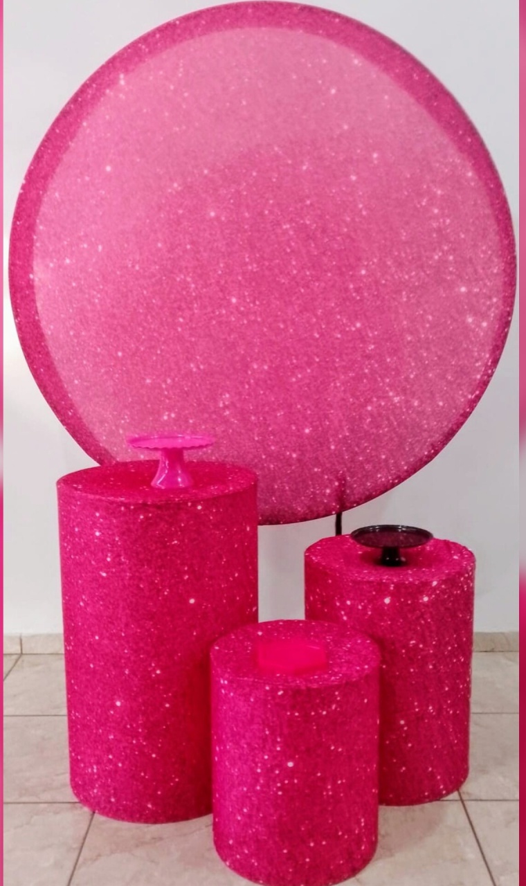 Kit Prata Glitter Pink - CARLA CHIESA FESTAS