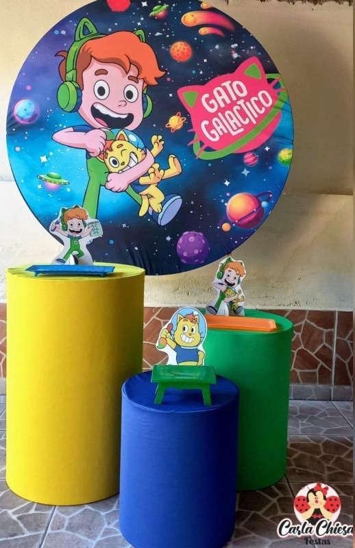 Kit Prata Gato Galáctico  - CARLA CHIESA FESTAS