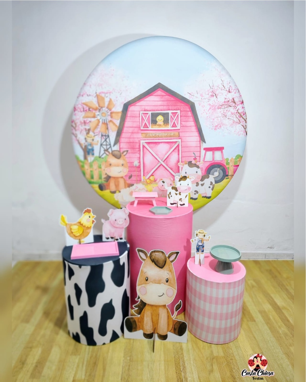 Kit Essencial Fazendinha Rosa - CARLA CHIESA FESTAS