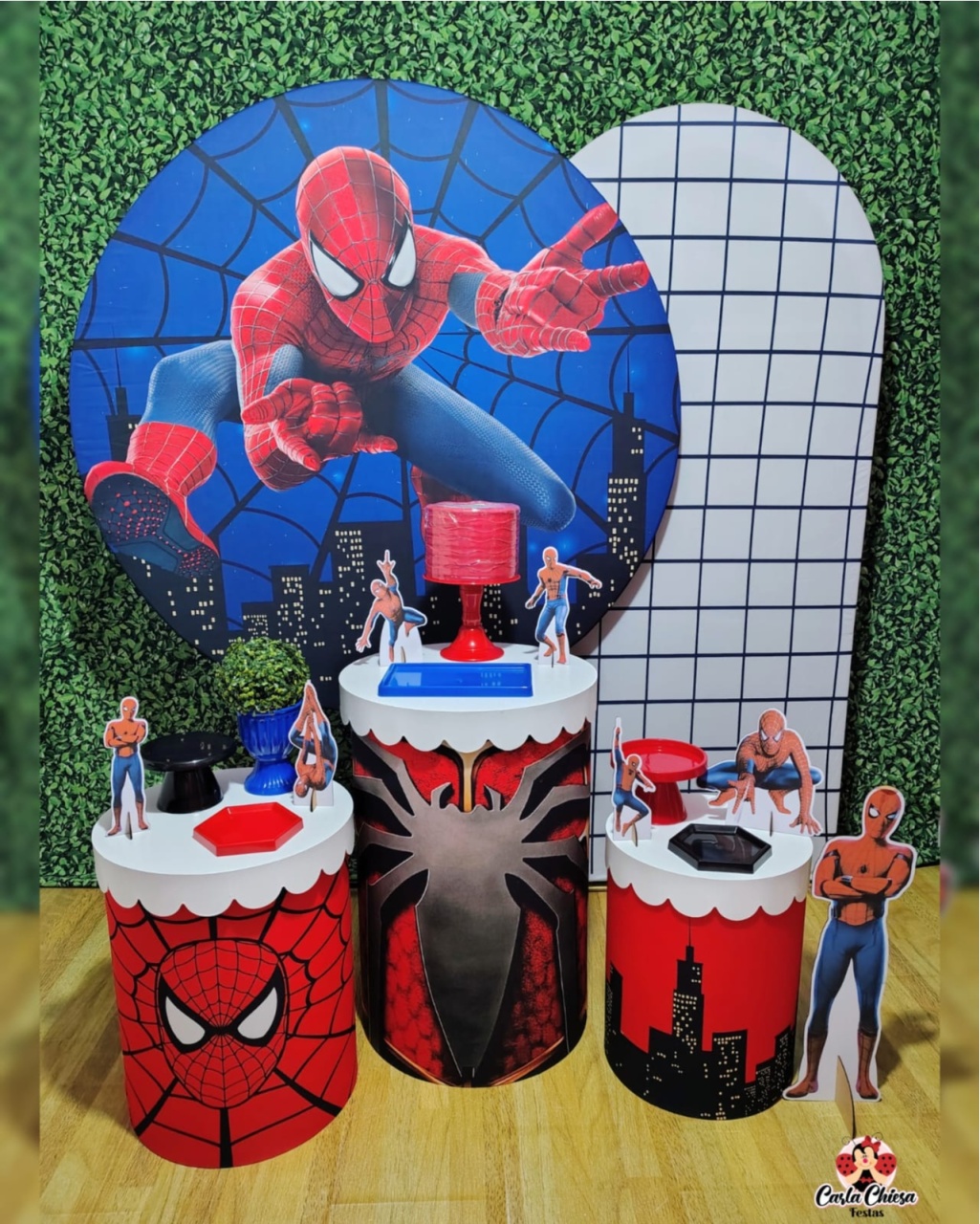 Kit Homem Aranha C/ Tampos Rendados - CARLA CHIESA FESTAS