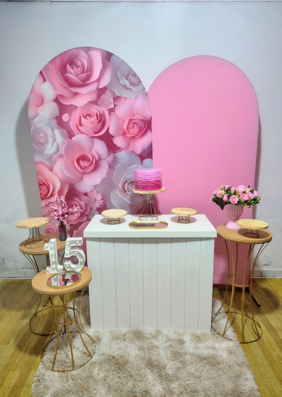 Kit Premium Floral 3D - 15 Anos - CARLA CHIESA FESTAS