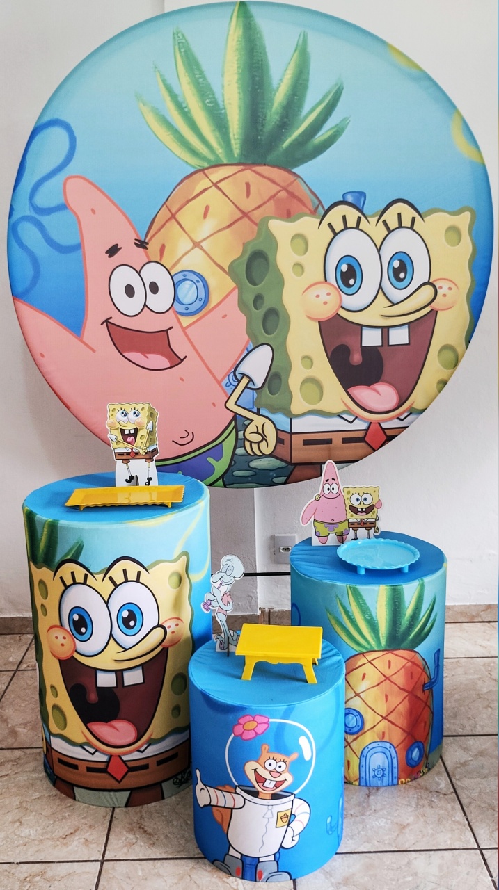 Kit Prata Bob Esponja   - CARLA CHIESA FESTAS