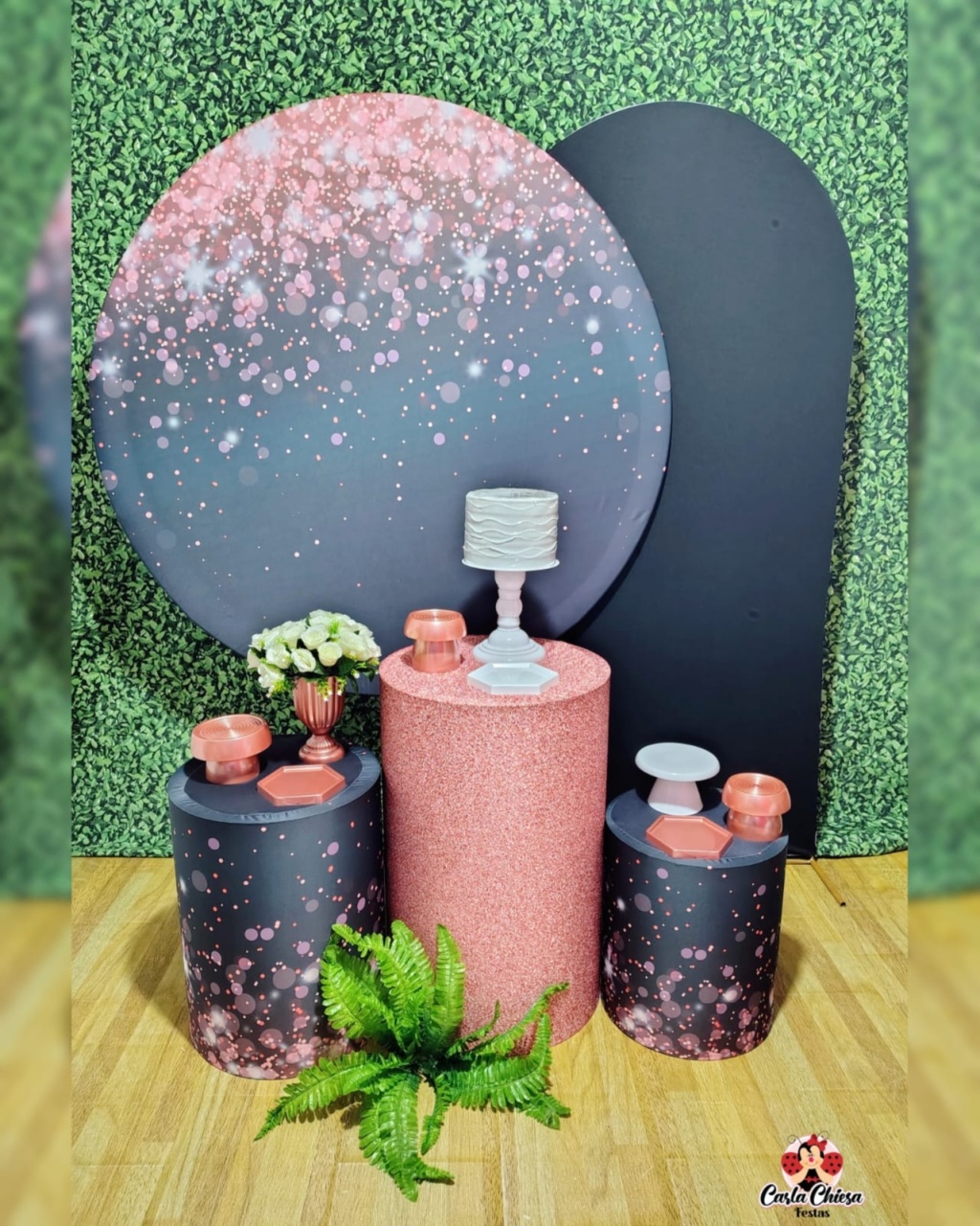 Kit Queridinho Glitter Preto - CARLA CHIESA FESTAS