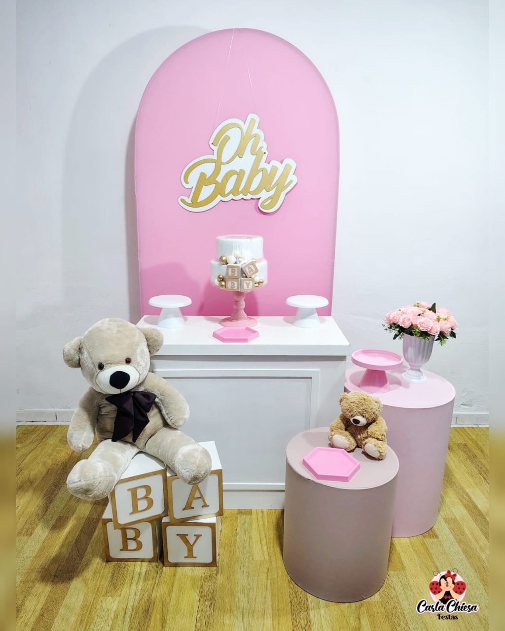 Kit Compacto Oh Baby Rosa - CARLA CHIESA FESTAS