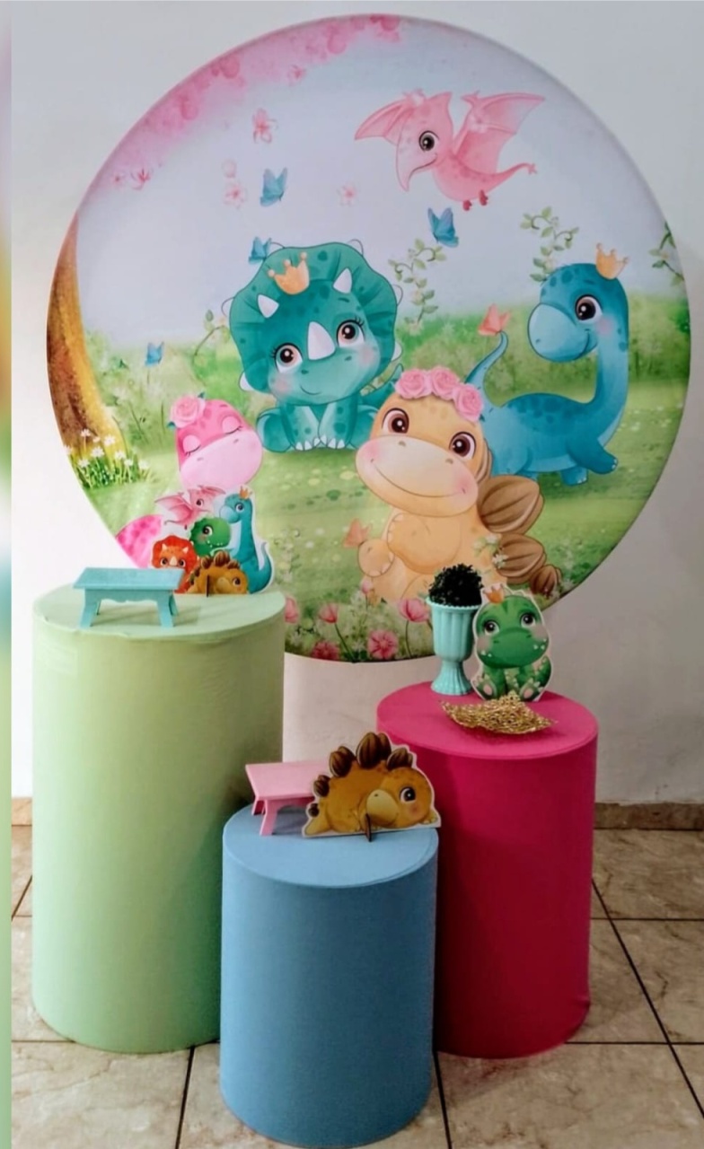 Kit Prata Dino Baby Rosa - CARLA CHIESA FESTAS