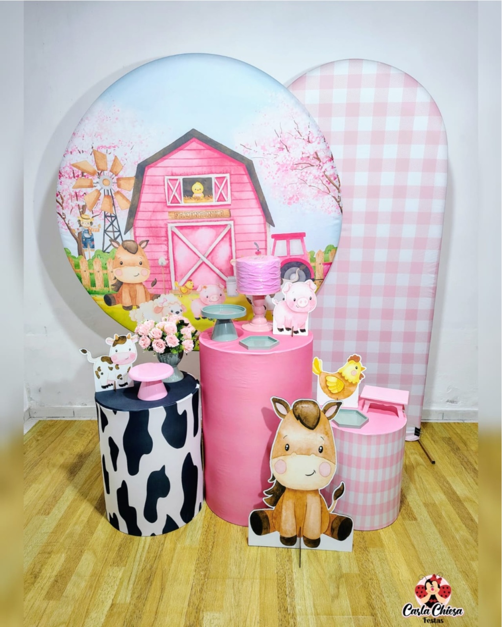 Kit Queridinho Fazendinha Rosa - CARLA CHIESA FESTAS