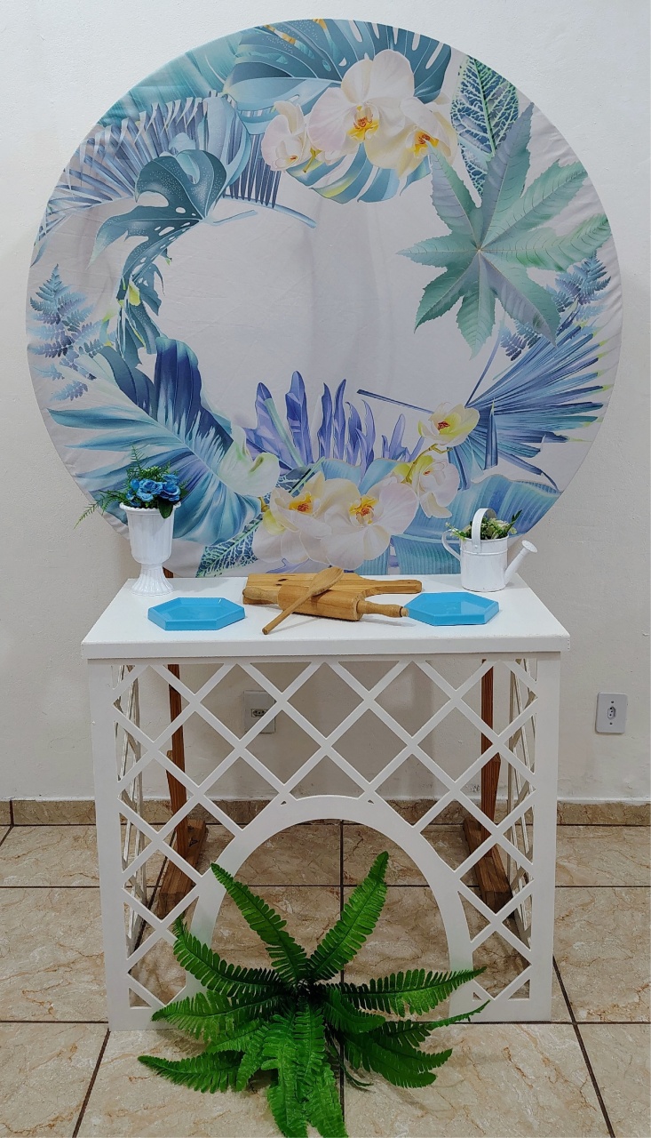 Kit Chá Panela/ Casa Nova Floral Azul - CARLA CHIESA FESTAS