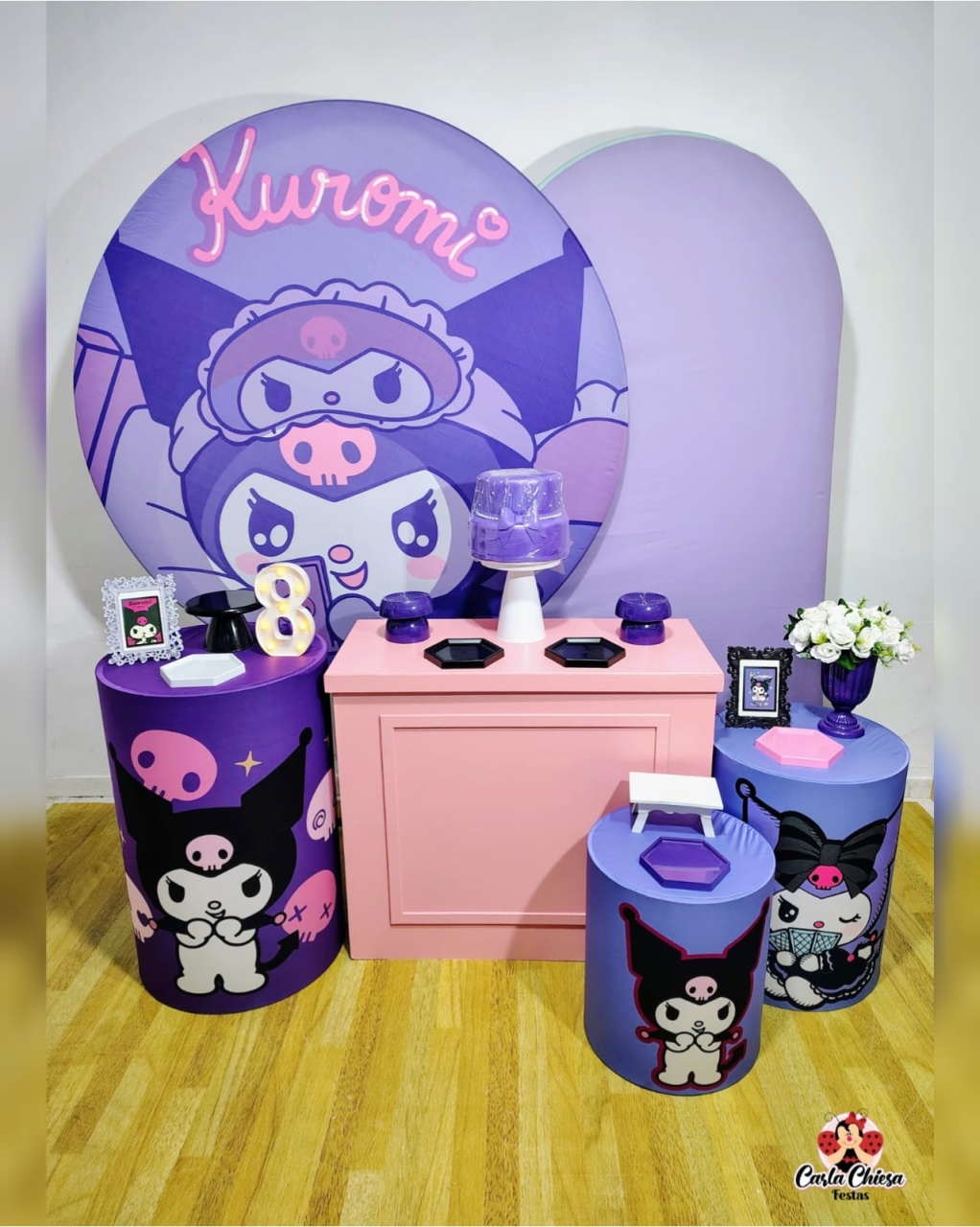 Kit Premium Kuromi   - CARLA CHIESA FESTAS