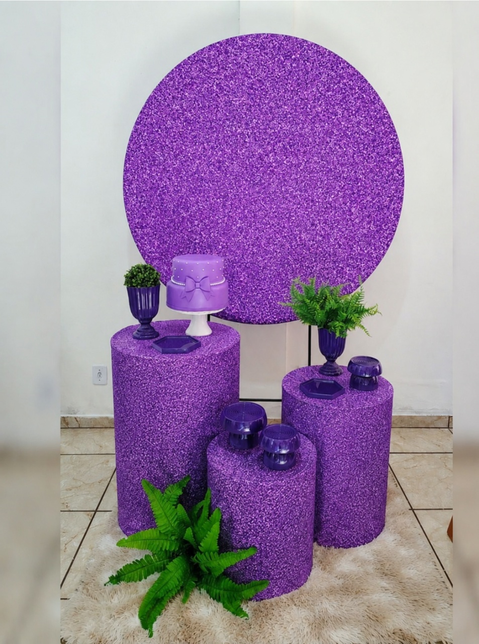 Composição Glitter Roxo - CARLA CHIESA FESTAS