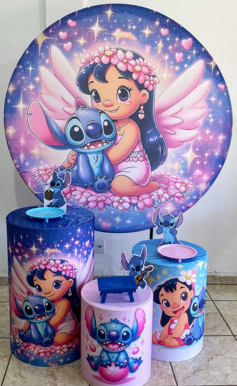 Kit Prata Lilo Anjo E Stitch  - CARLA CHIESA FESTAS