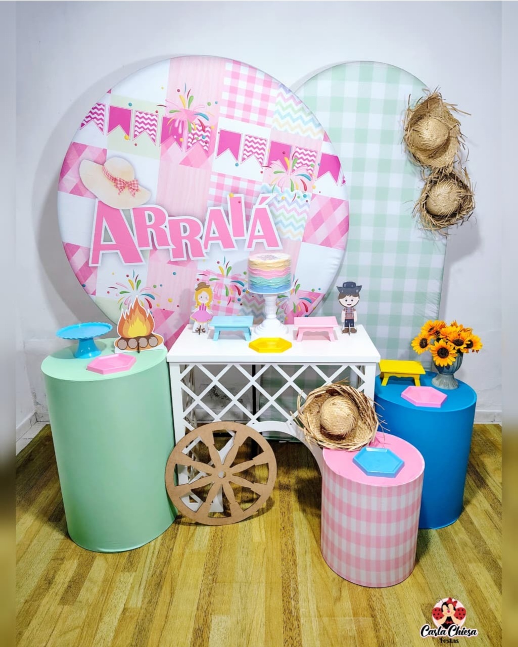 Kit Premium Arraiá Rosa - CARLA CHIESA FESTAS