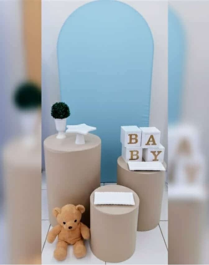 Composição Bege/Azul Baby  - CARLA CHIESA FESTAS