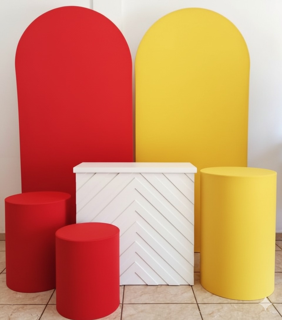 Composição C/Romano Vermelho/ Amarelo - CARLA CHIESA FESTAS