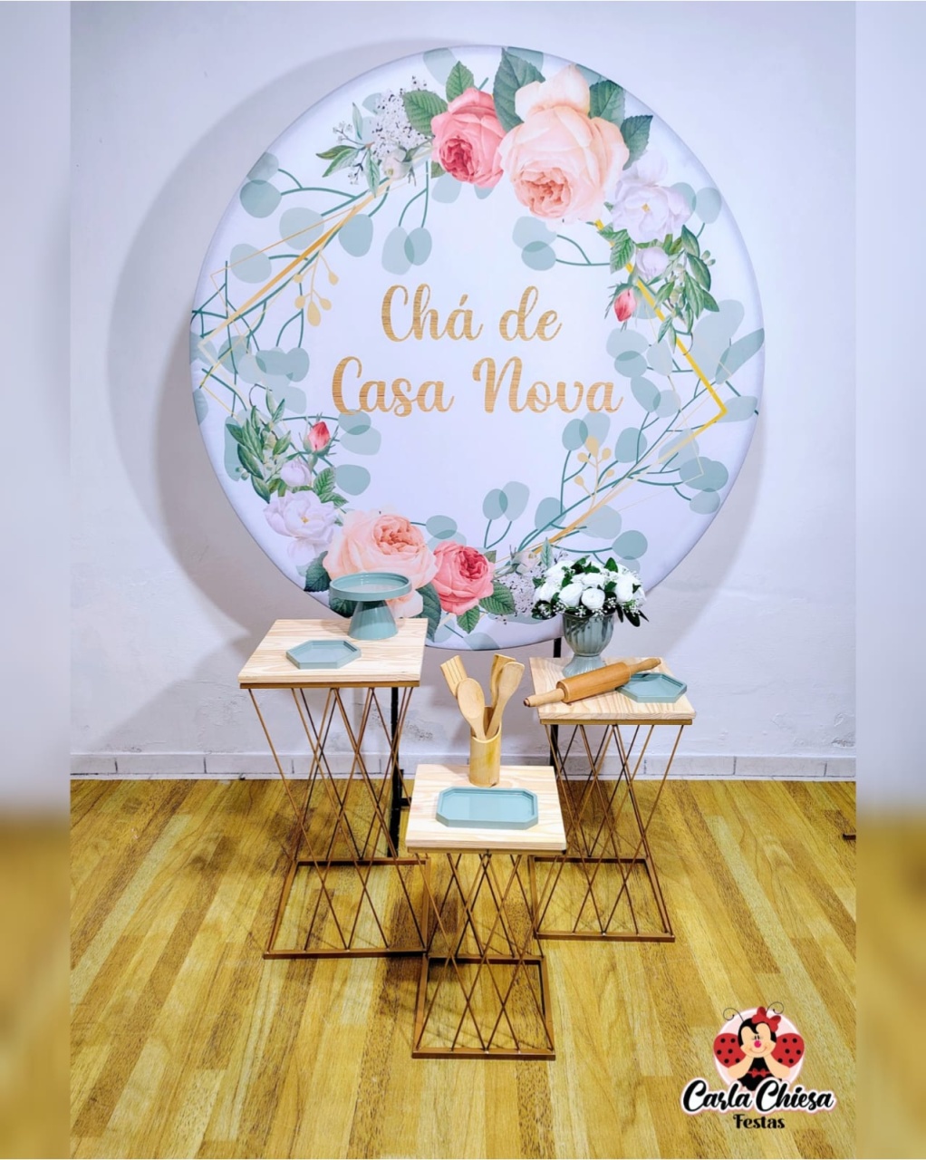 Chá de Casa Nova Oliva C/ Mesas Ferro - CARLA CHIESA FESTAS
