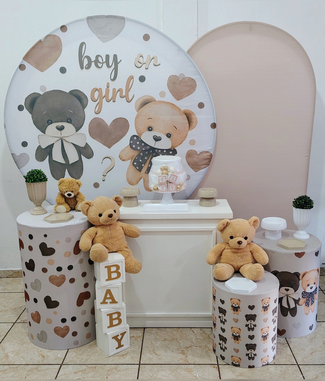 Kit Premium Chá Revelação Urso Bege - CARLA CHIESA FESTAS