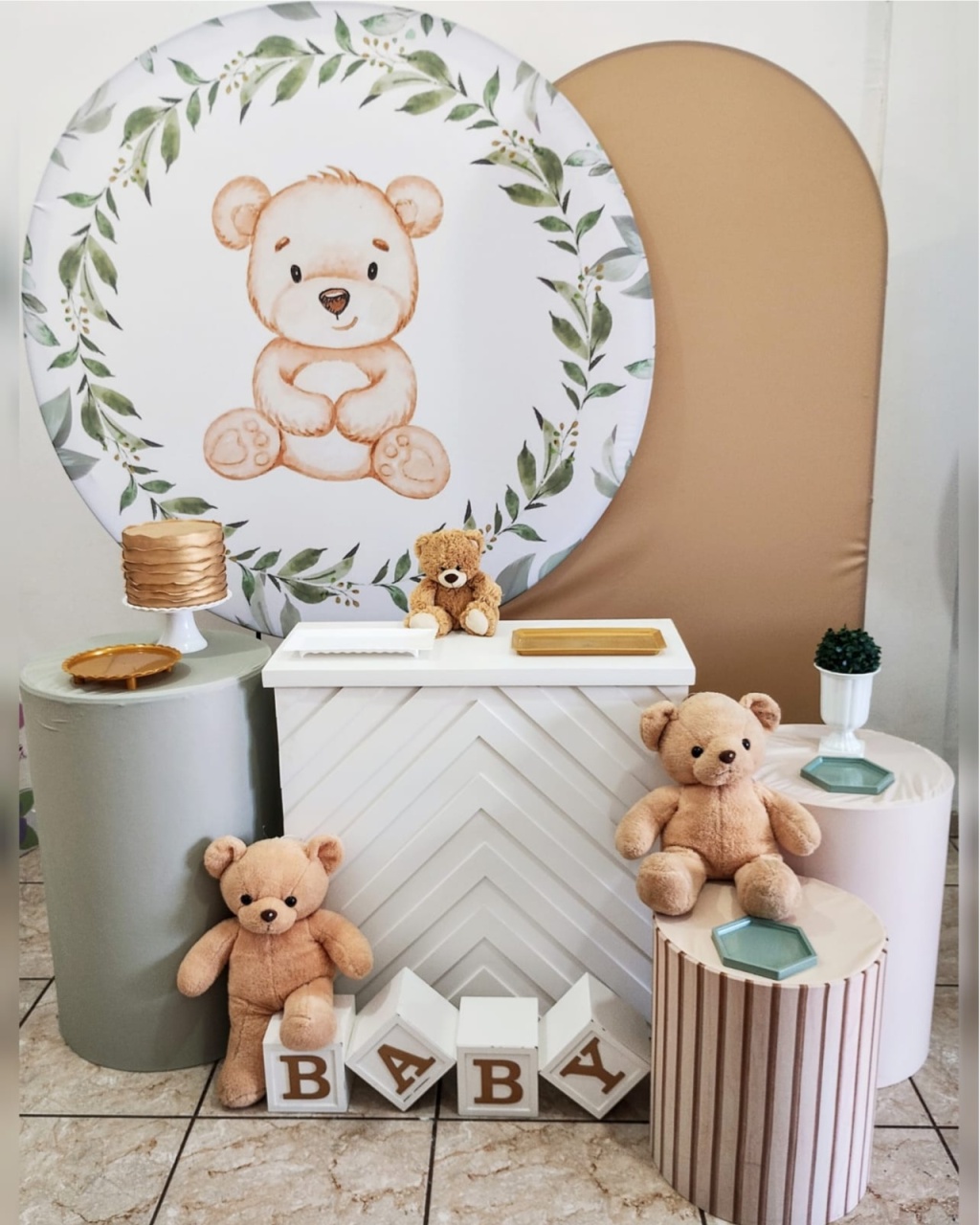 Kit Premium Urso Verde E Bege - CARLA CHIESA FESTAS