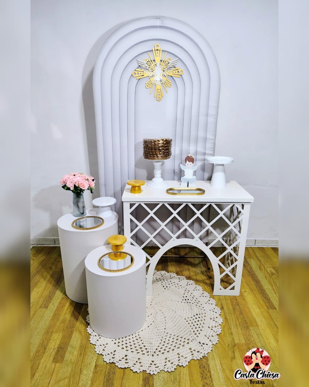 Cmposiçao Batizado C\ Mesa Treliça - CARLA CHIESA FESTAS