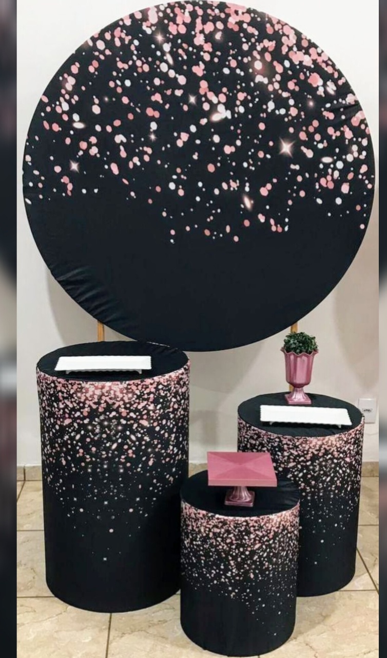Kit Prata Glitter Preto  - CARLA CHIESA FESTAS