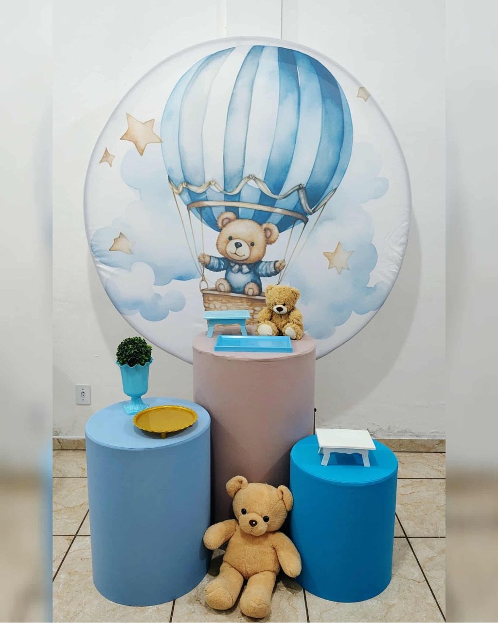 Kit Essencial Urso Balão Azul - CARLA CHIESA FESTAS