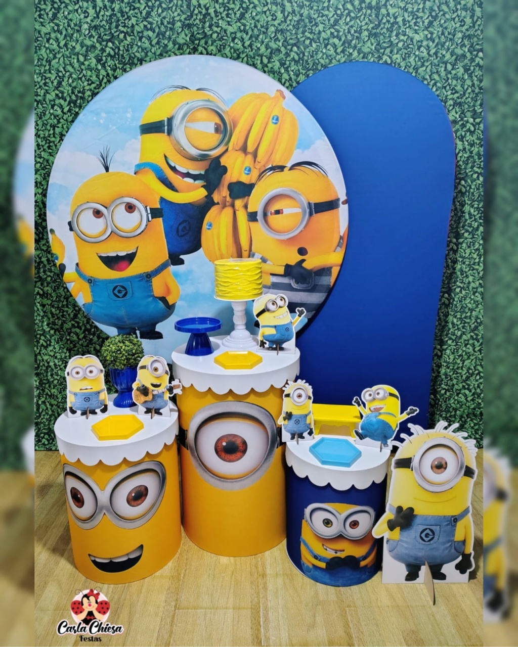 Kit Queridinho Minions C/ Tampo Rendado - CARLA CHIESA FESTAS