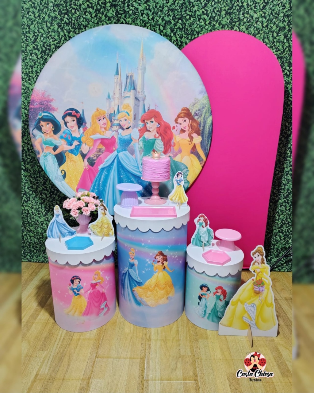 Kit Queridinho Princesas Disney C/ Tampos Rendados - CARLA CHIESA FESTAS