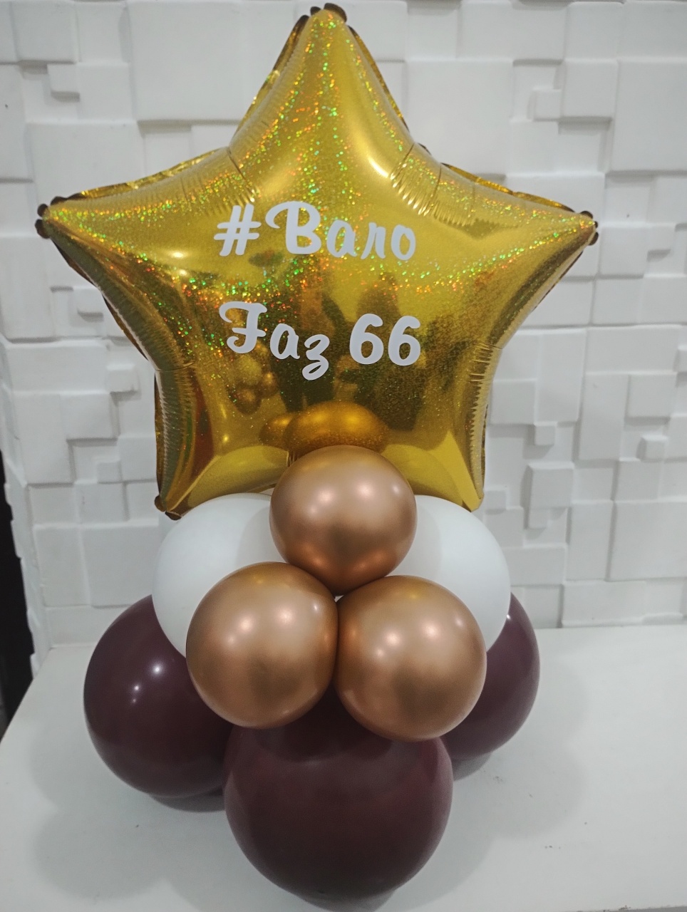 Arranjo Balão Foil Fixo - CARLA CHIESA FESTAS