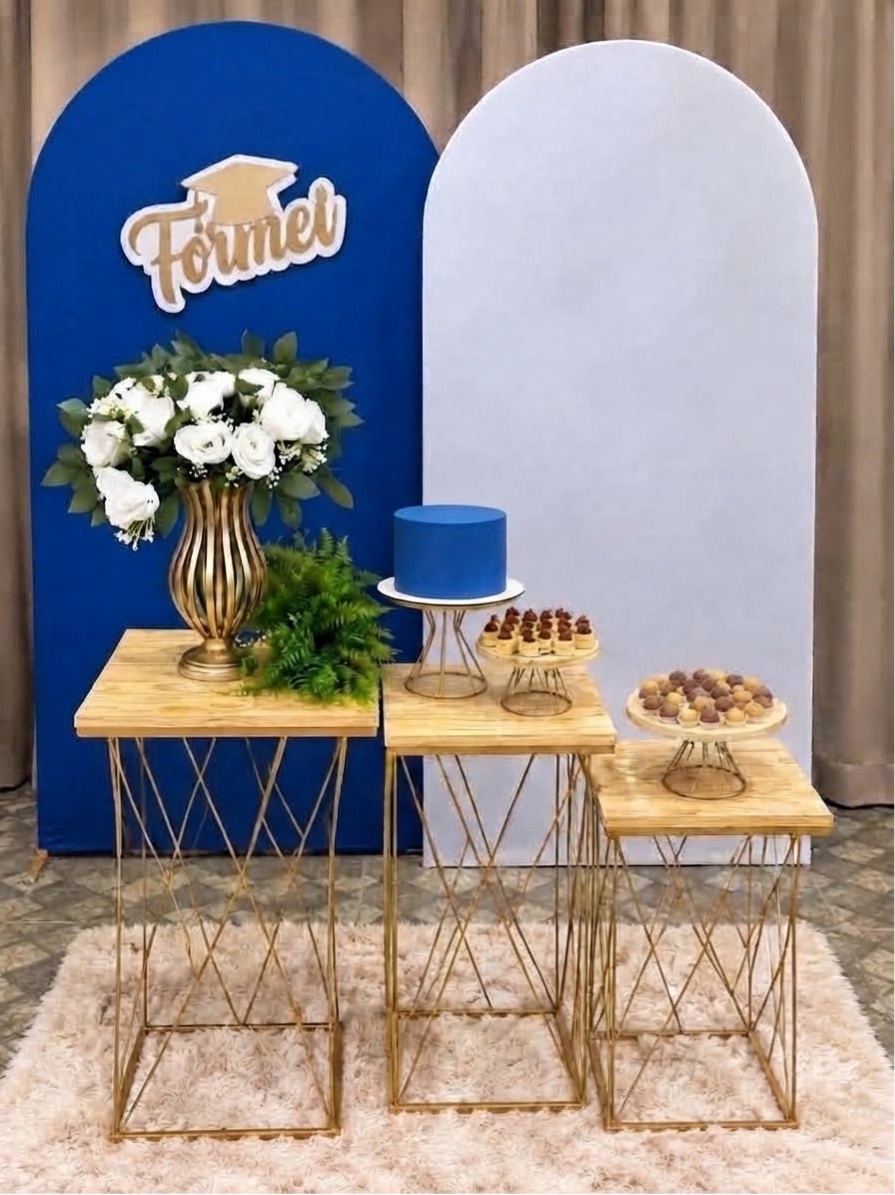Kit Formatura Azul Royal E Branco - CARLA CHIESA FESTAS