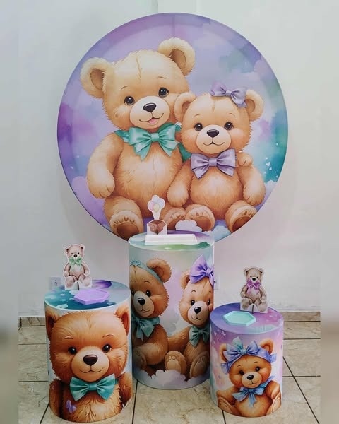 Kit Essencial Urso Verde Lilas 2 - CARLA CHIESA FESTAS