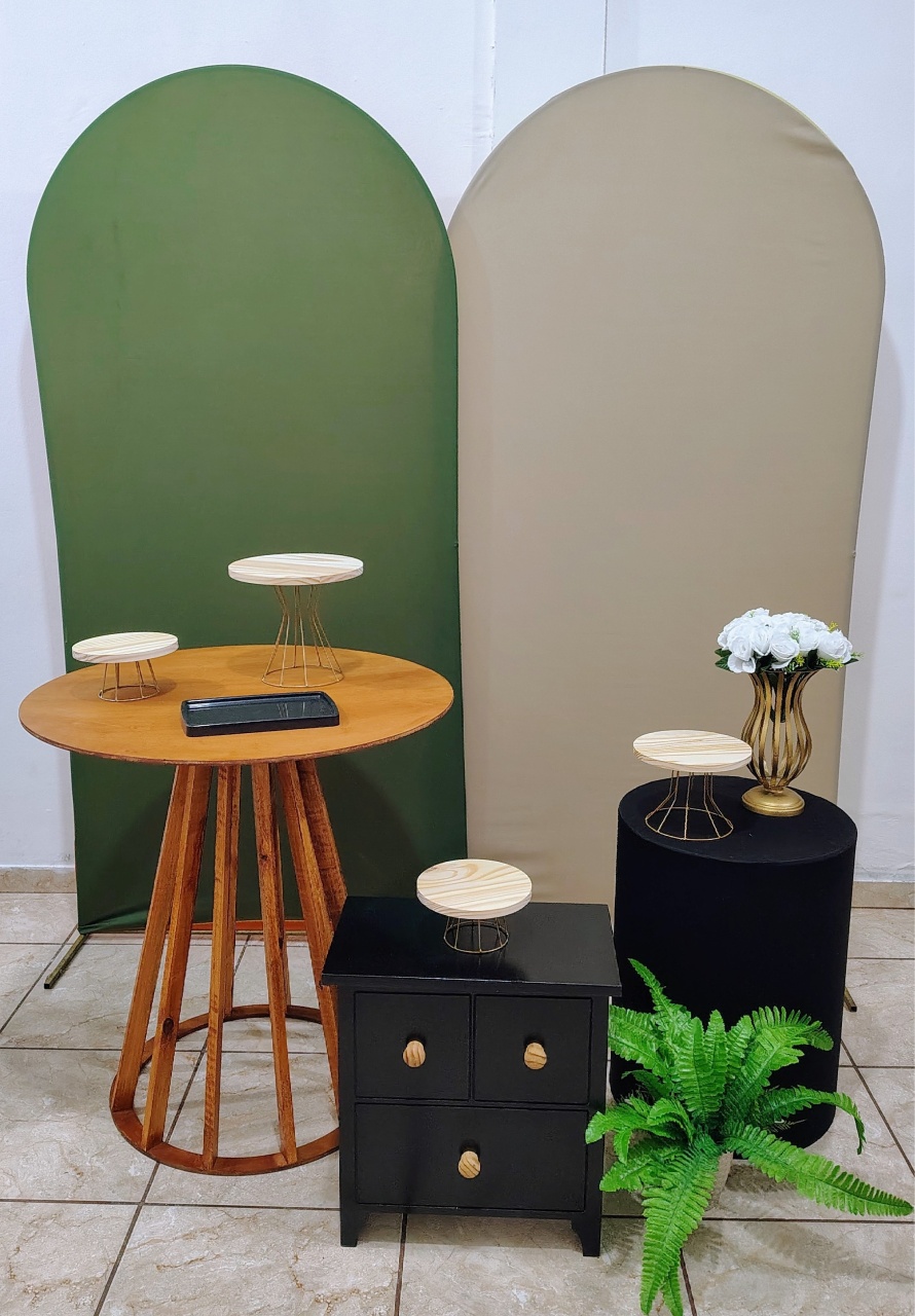 Kit Verde Oliva E Bege C/ Mesa Cone - CARLA CHIESA FESTAS