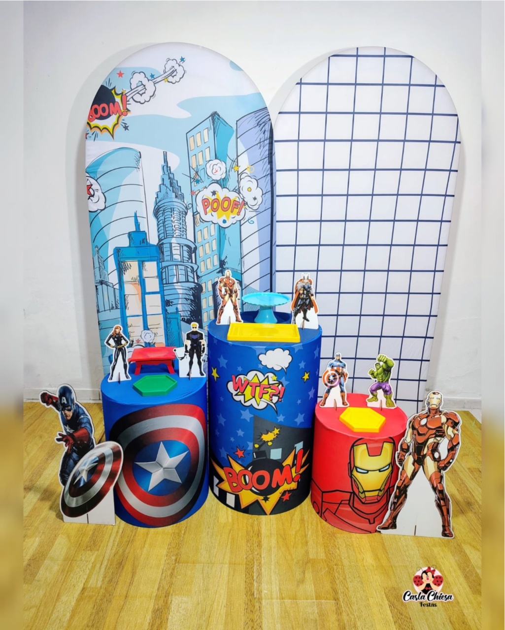 Kit Queridinho 2 Paineis Vingadores - CARLA CHIESA FESTAS