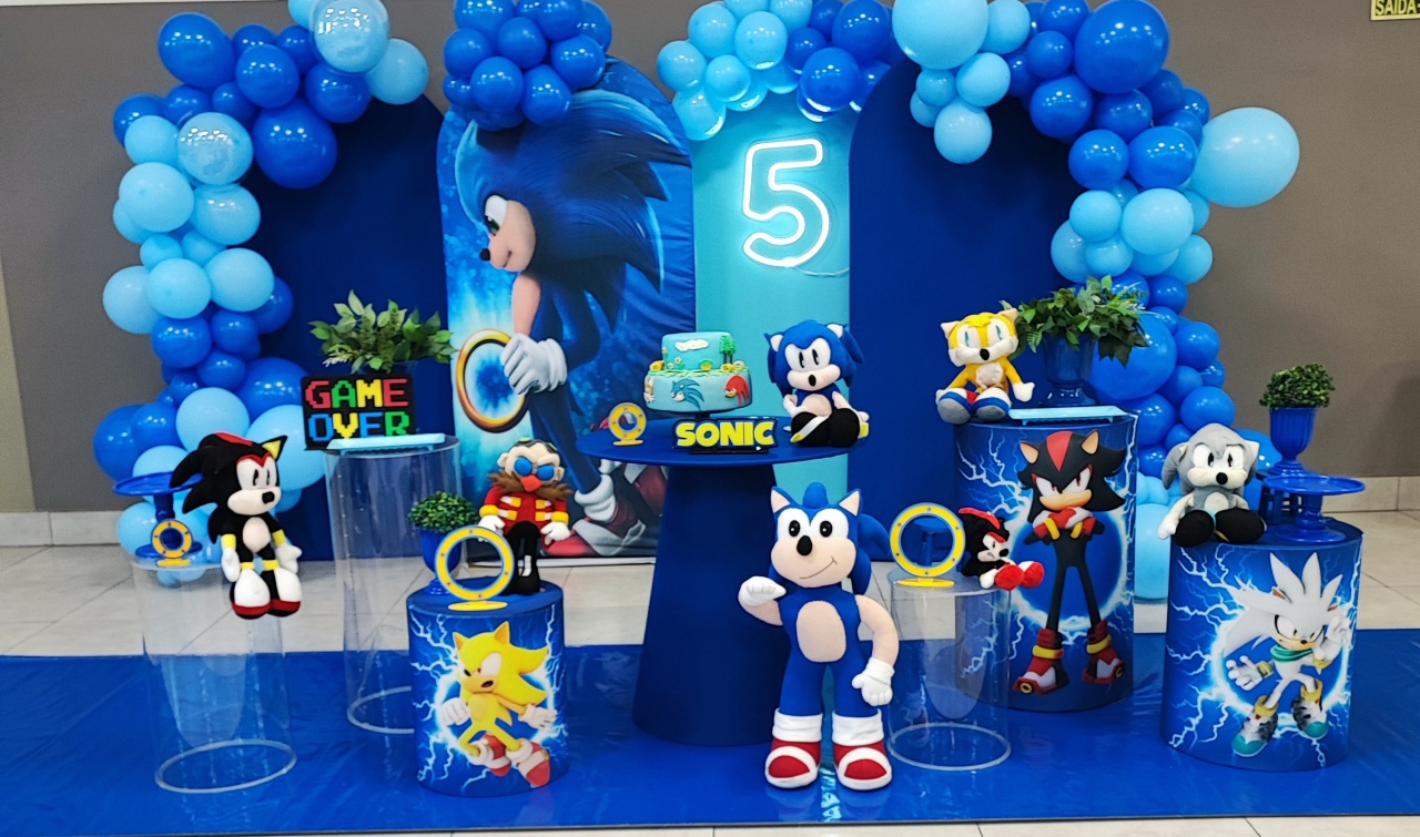 Montagem Sonic - Elisete Festas Kit Pegue e Monte
