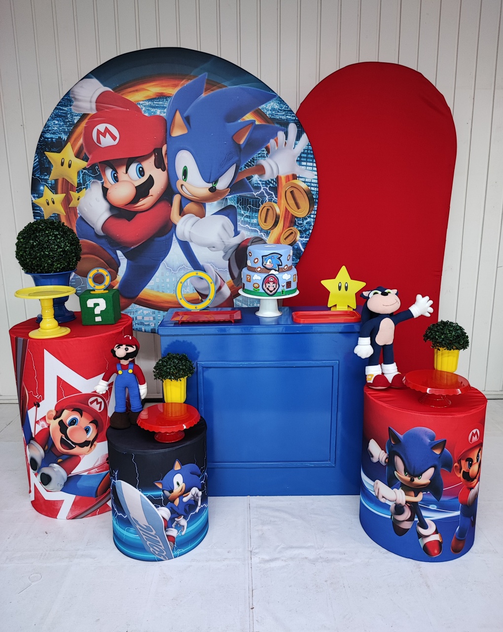 Kit Super Mario E Sonic - Opção Plus  - Elisete Festas Kit Pegue e Monte