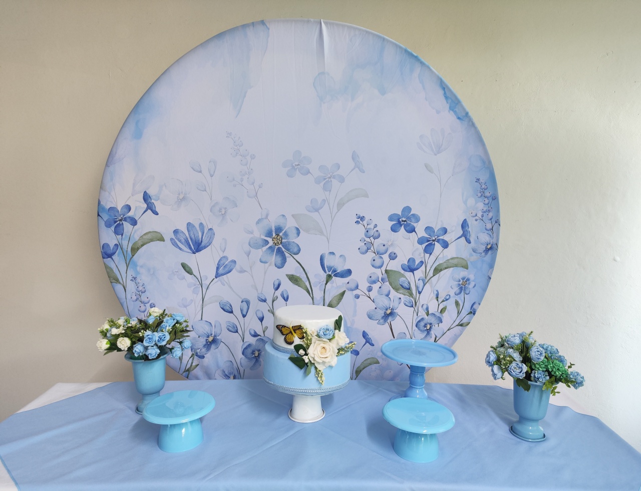 Kit Adulto Flor Azul Delicadas- Opção 1   - Elisete Festas Kit Pegue e Monte