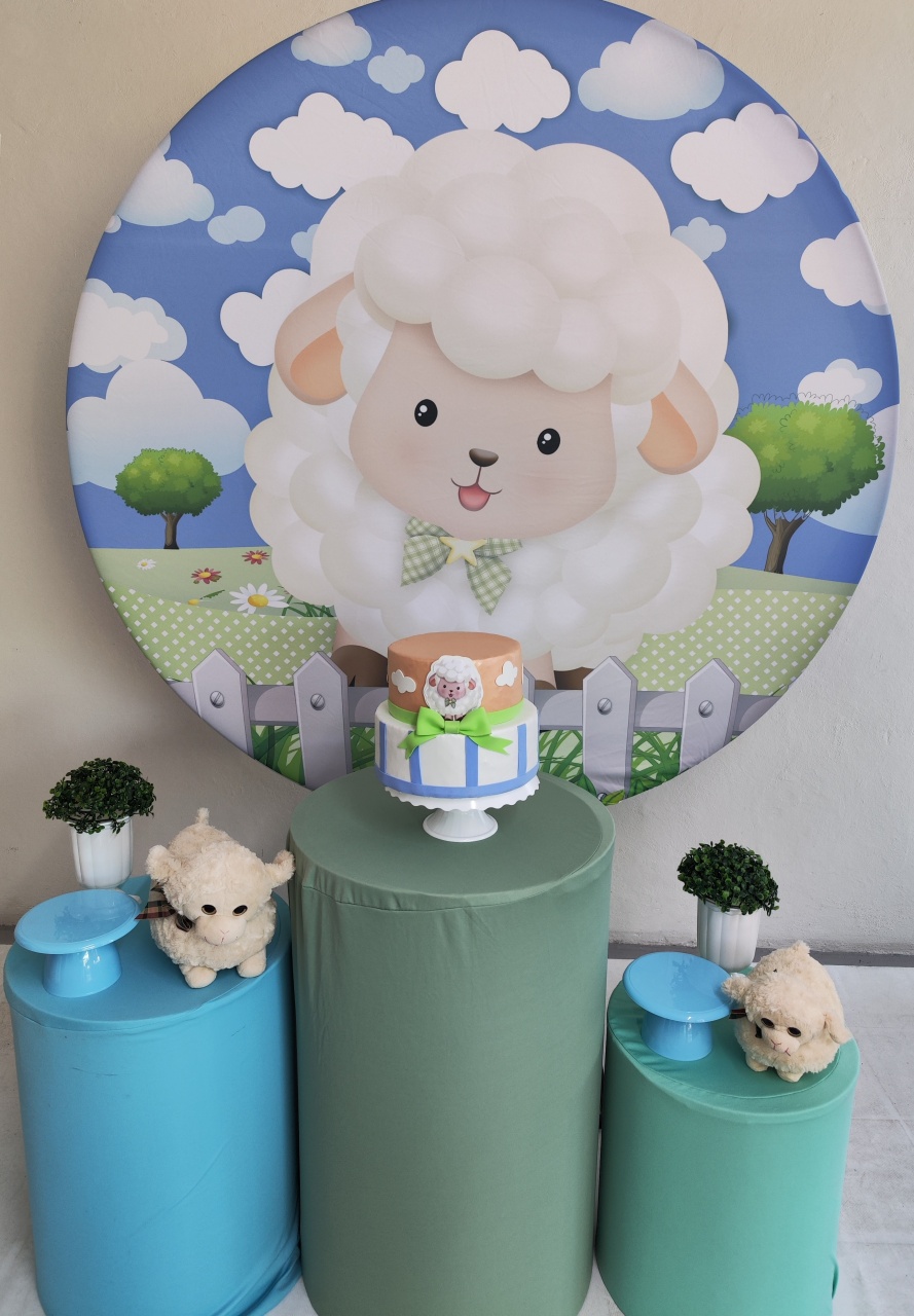 Kit Ovelha Menino Opção 2 - Elisete Festas Kit Pegue e Monte