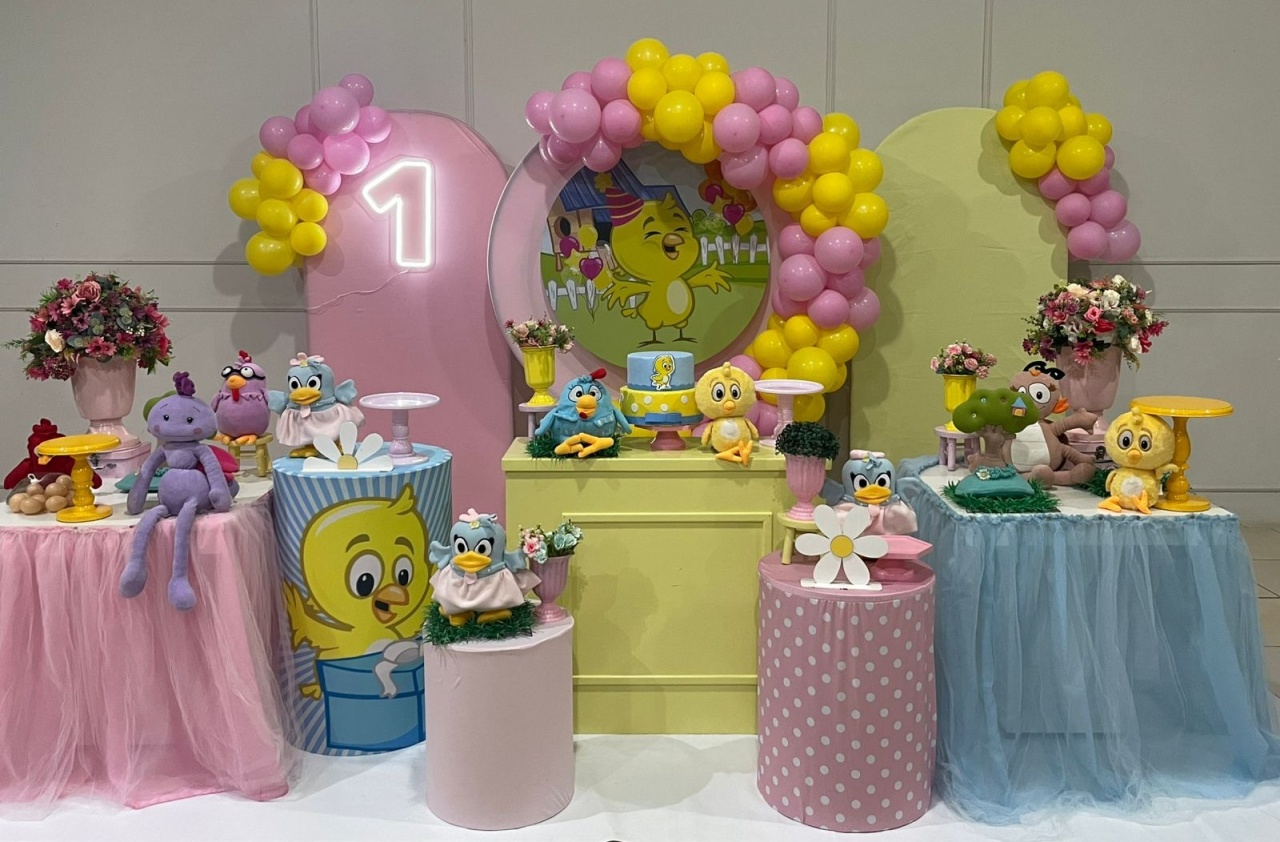 Montagem Galinha Pintadinha Menina  - Elisete Festas Kit Pegue e Monte