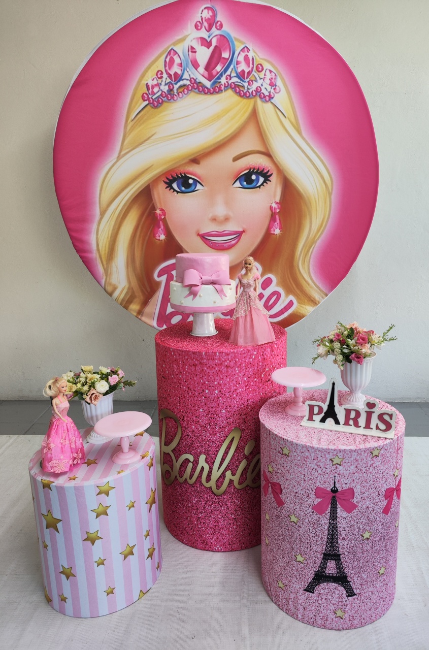 Kit Barbie ( Rosto) Opçao 2 - Elisete Festas Kit Pegue e Monte