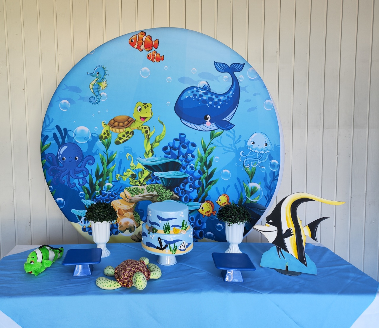 Kit Fundo Do Mar Opção 1 - Elisete Festas Kit Pegue e Monte