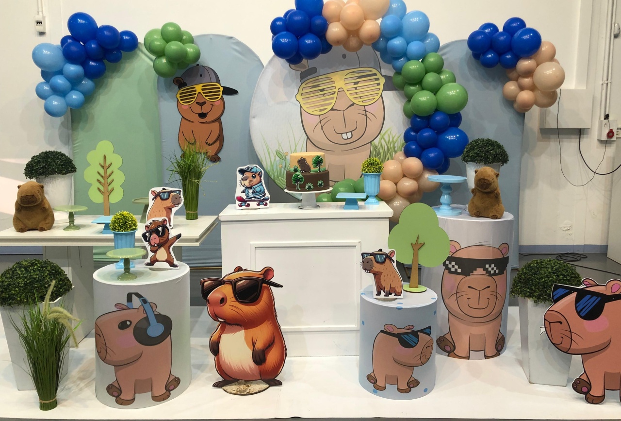 Montagem Capivara Menino  - Elisete Festas Kit Pegue e Monte