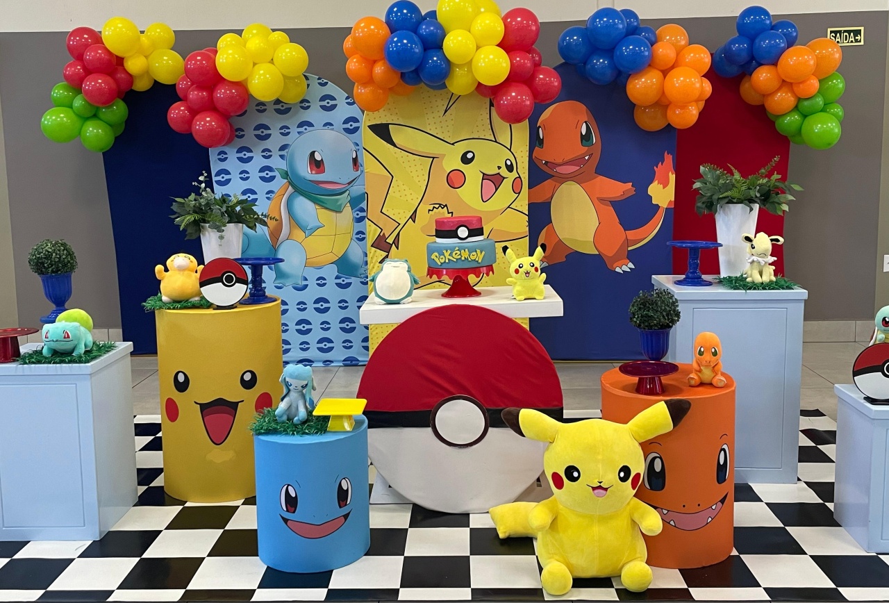 Montagem Pokémon 1 - Elisete Festas Kit Pegue e Monte