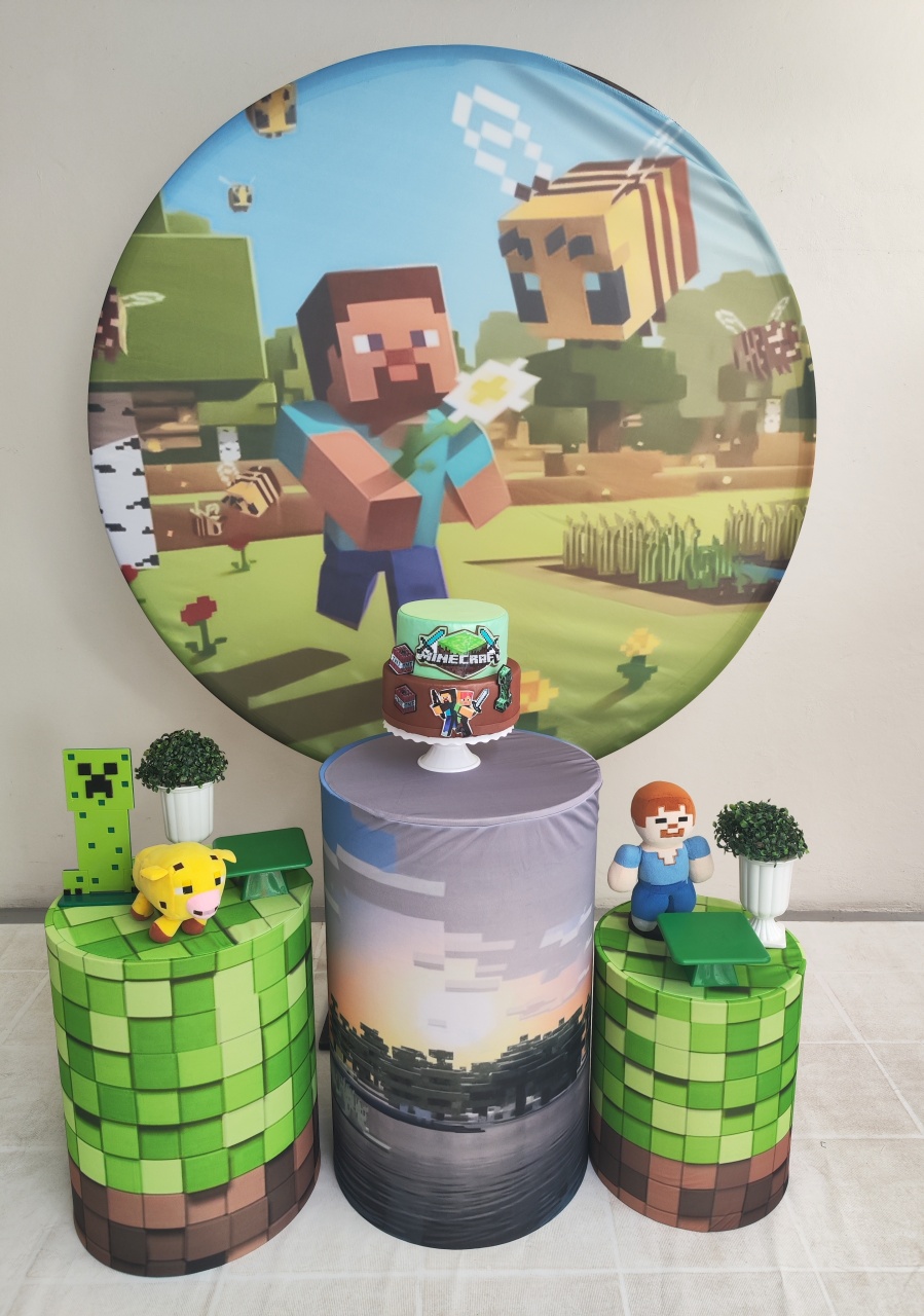 Kit Minecraft 3 Opção 2 - Elisete Festas Kit Pegue e Monte