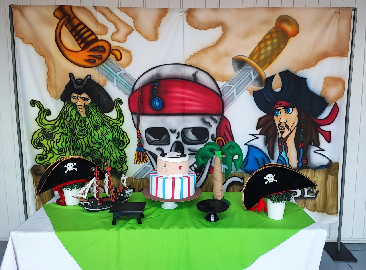 Kit Piratas dos Caribe Retangular - Elisete Festas Kit Pegue e Monte
