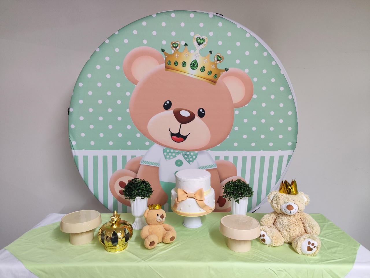 Kit   Ursinho Verde Opção 1 - Elisete Festas Kit Pegue e Monte