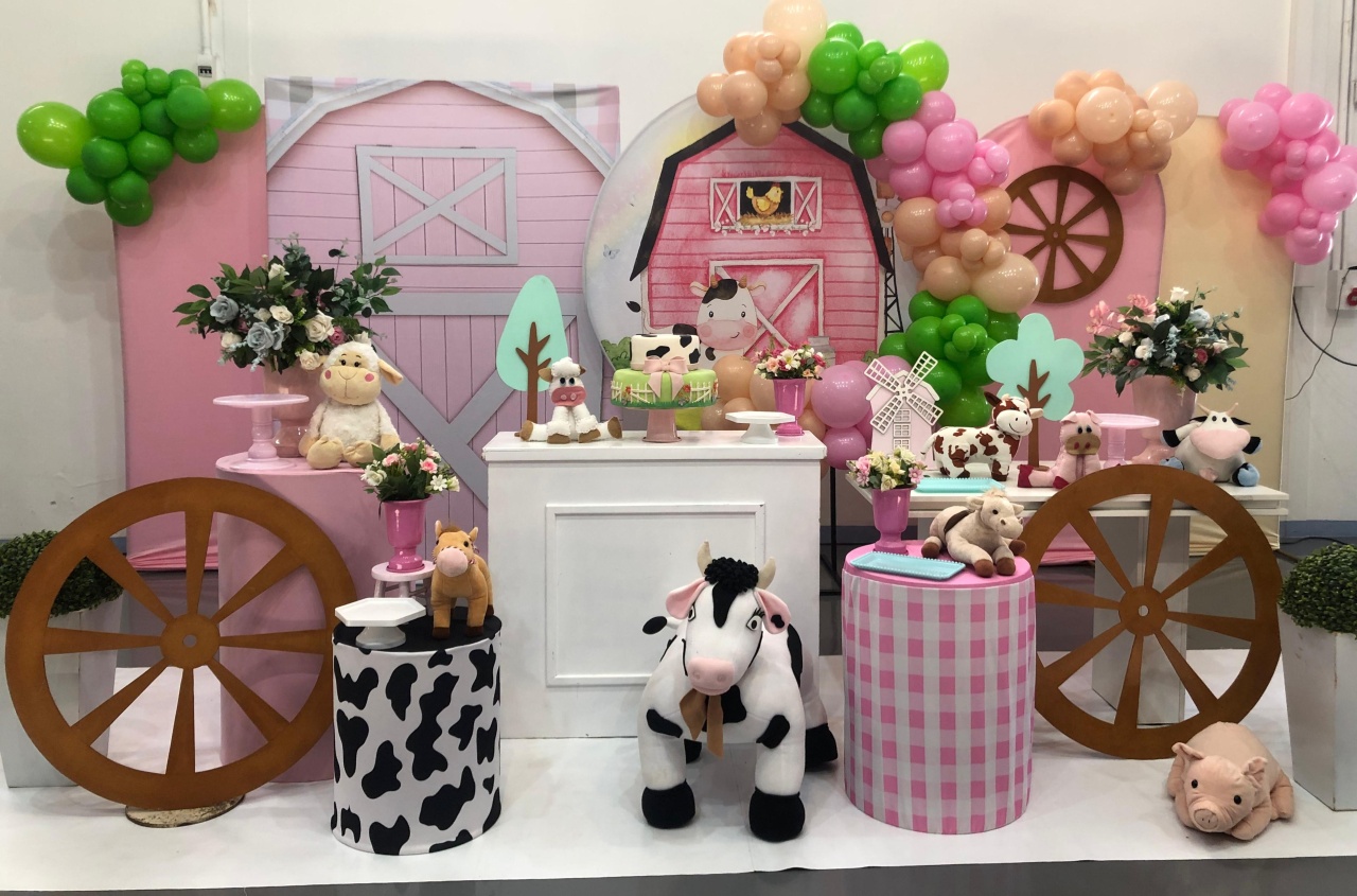 Montagem Fazendinha Meninas - Elisete Festas Kit Pegue e Monte