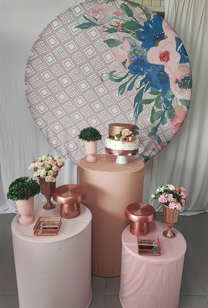 Kit Adulto  Floral Rose( Opçao 2) - Elisete Festas Kit Pegue e Monte
