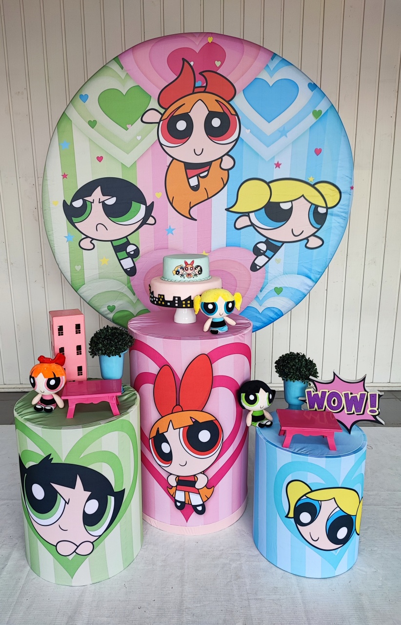 Kit Meninas Super Poderosas (Opçao 2) - Elisete Festas Kit Pegue e Monte